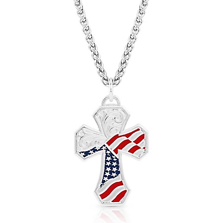 Montana Silversmiths Nc-Americanmade Patriotic Cross, AMNC5457