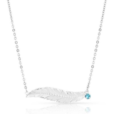 Montana Silversmiths Nc-Silver Horizontal Feather, AMNC5460