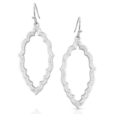 Montana Silversmiths Er-Ruffled Cutout Dangle-Silver, ER5146