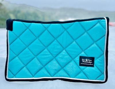 Image showing  Mini-Pony-Child's Teal Sparkle Western Saddle Pad