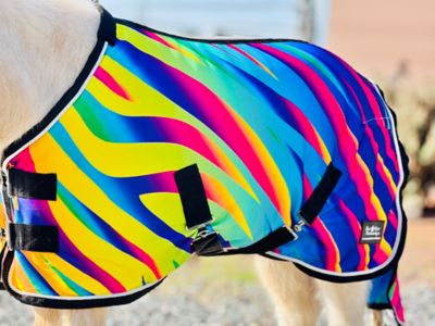 Image showing  Mini-Pony Teal Cheetah Fleece Cooler