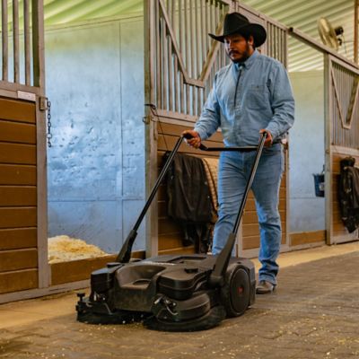 Image showing  30 in. Battery-Powered Push Sweeper with Triple Power Brooms Electric Drive and Dust Suppression