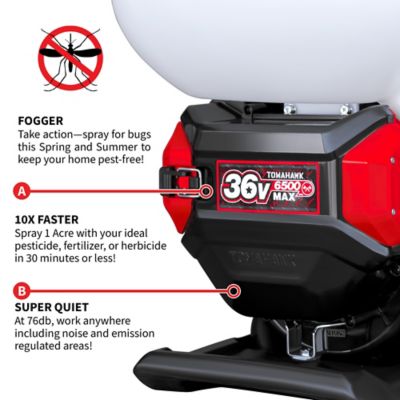 Image showing  4 gal. Cordless Backpack Mosquito Fogger 36V Leaf Blower for Pest Control