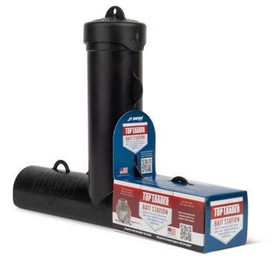 Tomcat 33473 Indoor and Outdoor Rodent Bait Station Reusable Plastic Black  