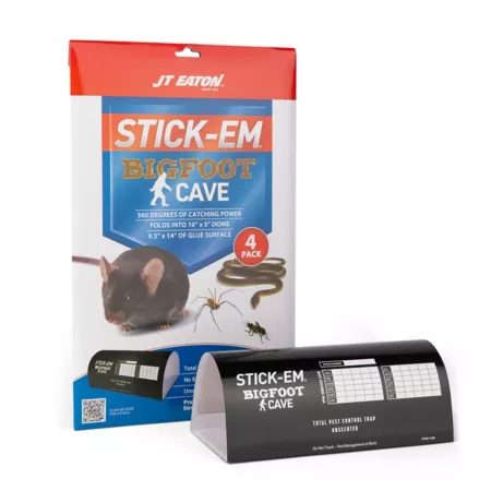 JT Eaton Stick Em Tunnel of Doom Rodent Traps Flat Glue Board 4 Pack Animal & Rodent Traps