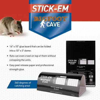 Image showing  Stick Em Tunnel of Doom Rodent Traps, Flat Glue Board, 4-Pack