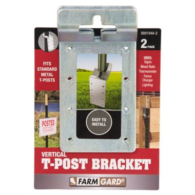 FARMGARD Vertical T-Post Brackets, 2 pc.