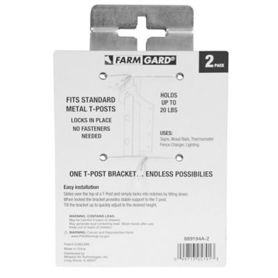 Image showing  Vertical T-Post Brackets, 2-Pack