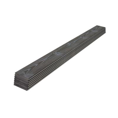 EDGE Thermally Modified Wood 1 x 6in. 80in. Tongue and Groove Boards, Wood Smoke (Gray) 6 Pack, 503970