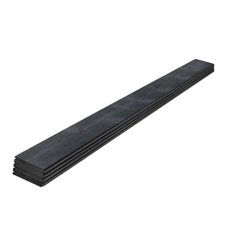 UFP-Edge Thermally Modified Wood 1 in. x 8 in. x 8 ft. Tongue and Groove Accent Boards, Timber Ridge (Charcoal) 4-Pack