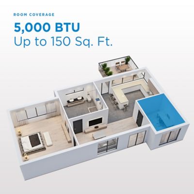 Image showing  115V Portable Air Conditioner, 150 sq. ft., 7,500 BTU (5,000 Sacc)