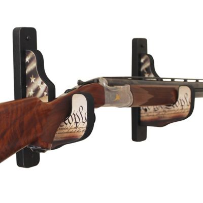 Image showing  1 Long Gun 2 pc. Padded Gun Display Wall Hooks, Americana