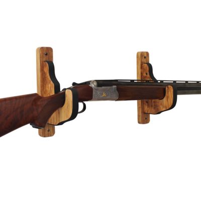 Image showing  1 Long Gun 2 pc. Padded Gun Display Wall Hooks, American Cherry