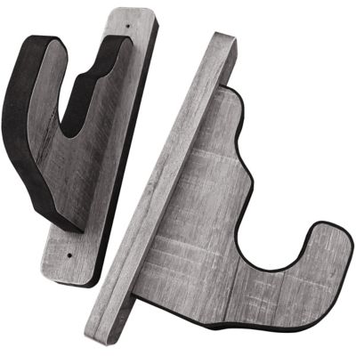 Rush Creek Creations 1 Long Gun 2 pc. Padded Gun Display Wall Hooks, Barn Wood