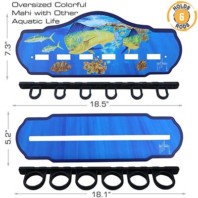 Image showing  GUY HARVEY 6 Rod Wall Rack, 60-2002