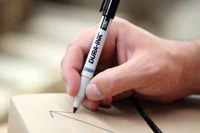 Image showing  Dura-Ink Fine Tip Permanent Ink Markers, Black, 4-Pack