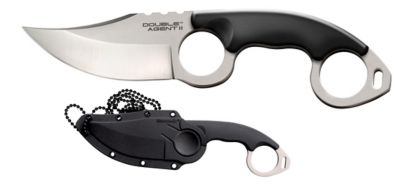 Cold Steel 3 in. Double Agent II Fixed Knife with Neck Lanyard