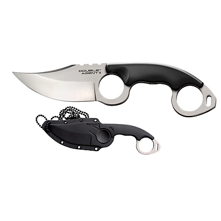 Cold Steel Double Agent II Fixed Knife with Neck Lanyard, CS-39FNZ