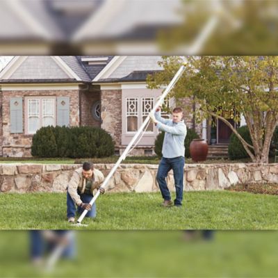 Image showing 8 th EZ Pole 25 ft. All American Series Tapered Sectional Flagpole Kit with Nylon All-Weather Flag