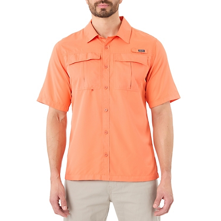 Smith's Workwear Short Sleeve Performance Fishing Shirt, Orange