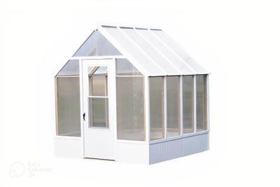 Image showing  8 ft. L x 8 ft. W White Greenhouse