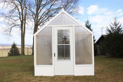Image showing  8 ft. L x 8 ft. W White Greenhouse