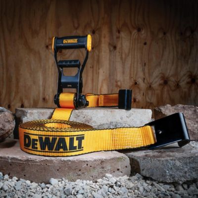 Image showing  2 in. x 27 ft. Heavy-Duty Ratchet Tie-Down Strap with Flat Hooks, 10,000 lb. Break Strength, 1 pk.