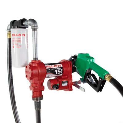 Fill-Rite 12V 15GPM Fuel Pump Kit with Auto Nozzle/Filter, FR1210HA1F