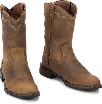 Image showing 6 th Justin Men's Jeb Pull-On Roper Western Boots, 10 in.