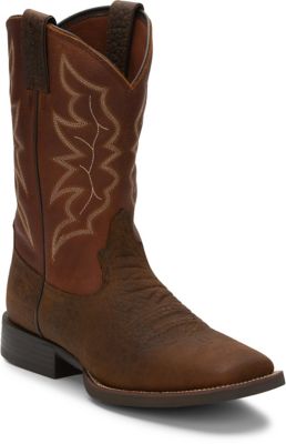 Justin Men's Chet Square Toe Western Boots, 11 in.