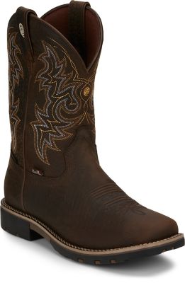 Justin Men's Driller Cowhide Steel-Toe Stampede Work Boots