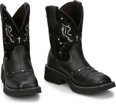 Image showing 6 th Justin Women's Gypsy Mandra Wide Square Toe Boots, 8 in.