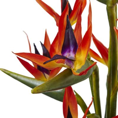 Image showing  32 in. Large Bird of Paradise Silk Flower Arrangement in Vase