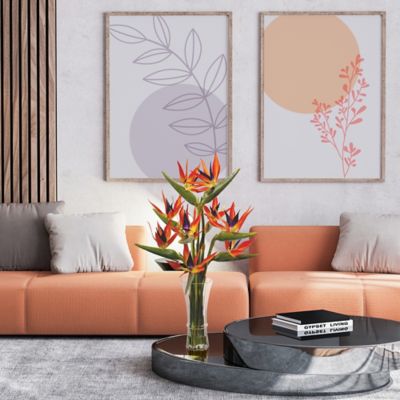 Image showing  32 in. Large Bird of Paradise Silk Flower Arrangement in Vase