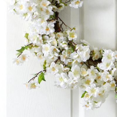 Image showing  24 in. Artificial Cherry Blossom Wreath
