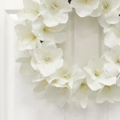 Image showing  24 in. Amaryllis Artificial Wreath, 4257