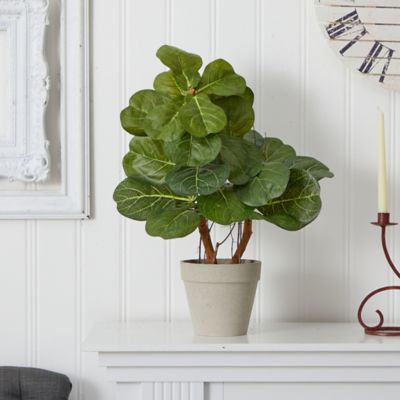 Image showing  22 in. Artificial Fiddle Leaf Plant