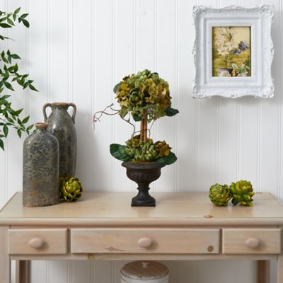 Image showing  24 in. Artichoke Topiary Silk Flower Arrangement