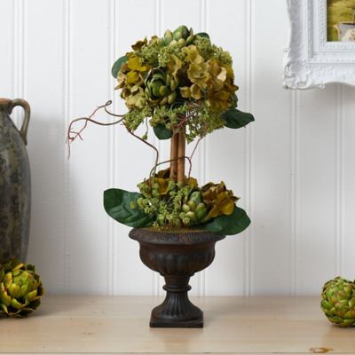 Image showing  24 in. Artichoke Topiary Silk Flower Arrangement