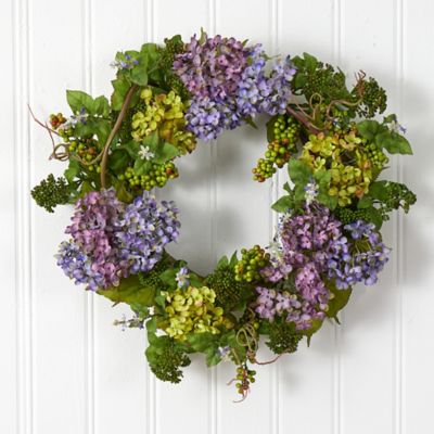 Image showing  24 in. Hydrangea Wreath, 4666