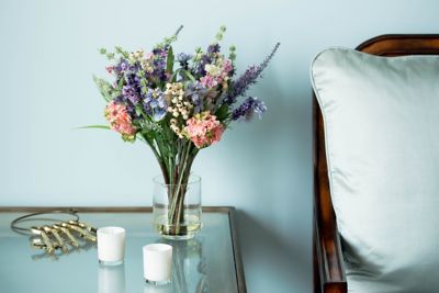 Image showing  16 in. Lavender and Hydrangea Silk Flower Arrangement