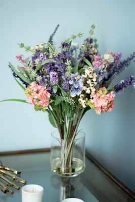 Image showing  16 in. Lavender and Hydrangea Silk Flower Arrangement