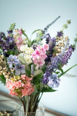 Image showing  16 in. Lavender and Hydrangea Silk Flower Arrangement