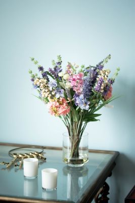 Image showing  16 in. Lavender and Hydrangea Silk Flower Arrangement