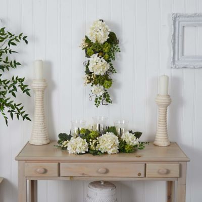 Image showing  28 in. Hydrangea Teardrop Artificial Plant