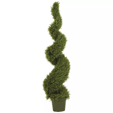 5 ft Almost Natural Indoor/Outdoor Rosemary Spiral Silk Tree Artificial Plants & Flowers