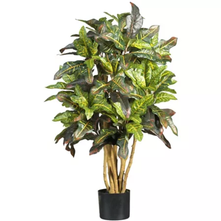 3 Foot Almost Natural Croton Silk Tree Artificial Plants & Flowers