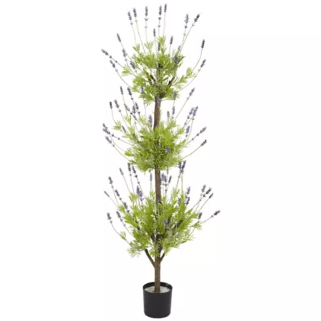 4 ft Almost Natural Lavender Silk Topiary Tree Artificial Plants & Flowers