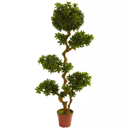 5 ft Indoor/Outdoor UV Resistant Pittosporum Tree Almost Natural Artificial Plants & Flowers