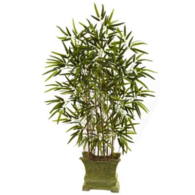 Nearly Natural 45 in. Bamboo Tree with Decorative Planter
